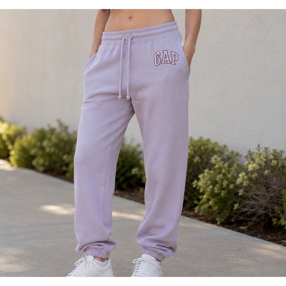 GAP Y2k Pink Sweatpants Joggers Embroidered Logo Womens S Spellout